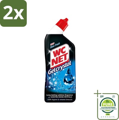 WC-Net - Toiletreiniger - Gel - Blue Fresh - Anti-Kalk - 750 ml - Voordeelverpakking - 2 stuks - Toilet schoonmaak - Toilet reiniger