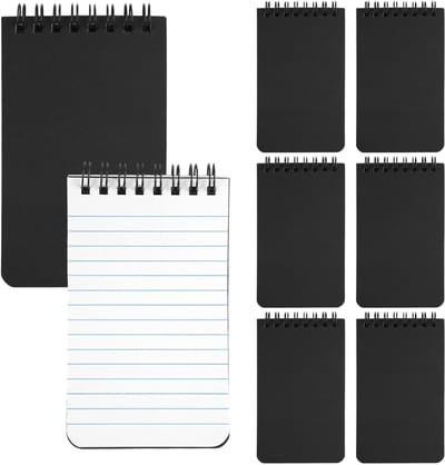 Dailygoods- Notitieblok A7 - 8 Stuks - Spiraalgebonden - Draagbaar - 50 Vellen - Milieuvriendelijk Papier - Notitieboek