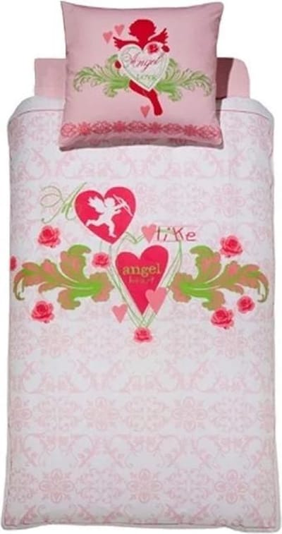 Damai Dekbedovertrek Angelheart - Eenpersoons - 140x200 cm - Roze