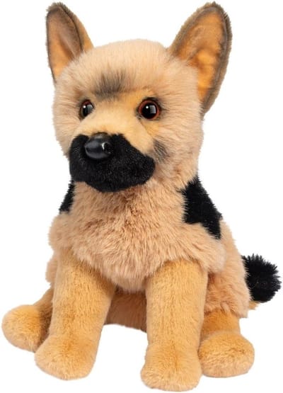Hond Pluche - Knuffel Dier - Spelen en Knuffelen - Realistisch Ontwerp - Levensgroot - Zwart Bruin