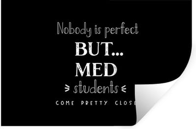 Muurstickers - Sticker Folie - Geneeskunde - Quotes - Medicijnen - Student - 30x20 cm - Plakfolie - Muurstickers Kinderkamer - Zelfklevend Behang - Zelfklevend behangpapier - Stickerfolie