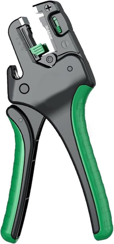 Automatische Draad Stripper - Elektricien Tang - Snel Kabel Strippen - Beschadigt Kernen Niet - 20 cm Lengte - Grijs