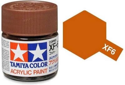Tamiya Hobbyverf Acrylverf - XF-6 Copper - Matt - Acryl - 23ml Verf potje - 23 ml