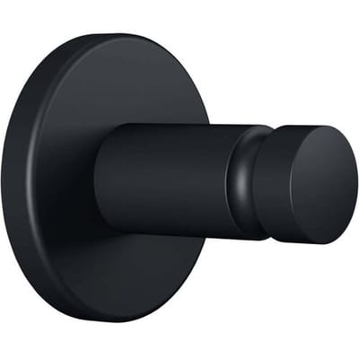 tesa handdoekhaken Moon Black matzwart badkamer toilet zelfklevend zonder boren – 37x37x36mm