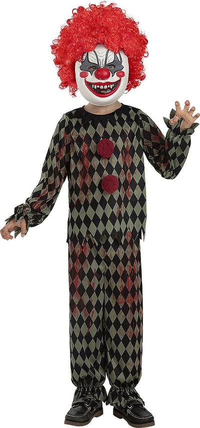 FUNIDELIA Deluxe eng clownskostuum voor jongens - Maat: 107 - 113 cm