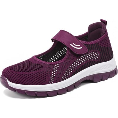 Schoenen voor Dames Enkele Schoenen Lente Nieuwe Stijl Middelbare en Oudere Moederschoenen Klittenband Zachte Zool Ademend Casual Buitenlandse Handel Damesschoenen 41 black
