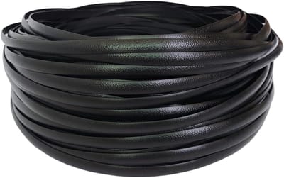 SnelShoppen - 55m All Weather Zwart Synthetisch Rattan Wicker voor Tuinmeubels, Stoelen, Tafels, Opslagmanden, DIY Reparatie, Polyethyleen, 500g, 8mm