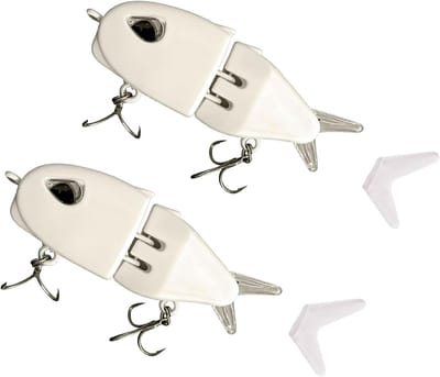 Mini Glide Bait Set - 2 Delige Kunstvis, Langzaam Zinkende Swimbait Plug voor Snoek, Zoet- en Zoutwater Vissen