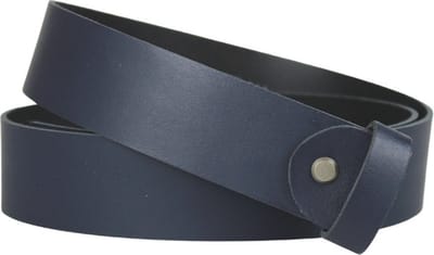 Broekriem Zonder Gesp Blauw - Maat 130 - Echt Leer - Buckle Riem - Heren riem zonder gesp
