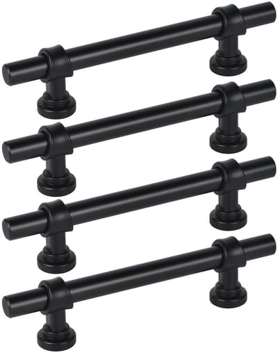 Dailygoods- Kastgrepen 96 mm - 4 Stuks - Zwarte Kastgrepen - Meubel-/Kledingkastgrepen - Duurzaam Zinklegering - Eenvoudig te Installeren - Meubelgrepen