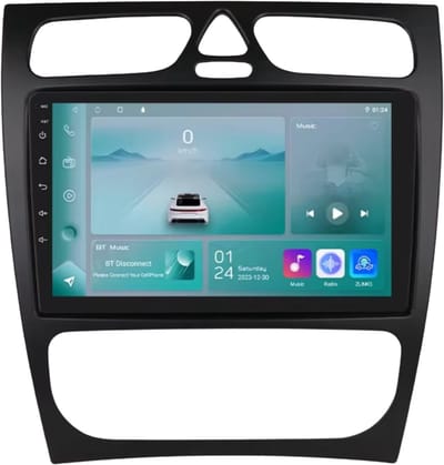 Autoradio met bluetooth - Carplay - Voor Mercedes-Benz C-Klasse / CLK-Klasse (W203 / W209 / S203 / A209 / W168) - Geschikt voor Apple en Android - Stereo - Navigatie - Navigatiesysteem auto - 1GB 32GB