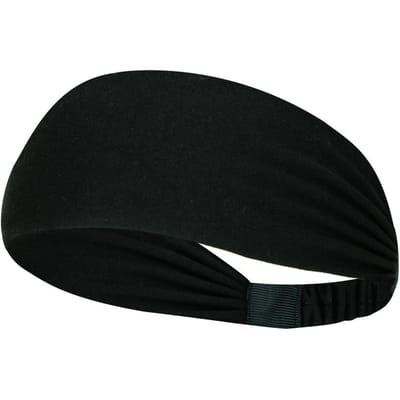 Sport Hoofdbanden voor Mannen Vrouwen 1 STuks Antislip Vochtregulerend Trainen Zweetband Fitness Hardlopen Fietsen Voetbal Yoga Haarband zwart