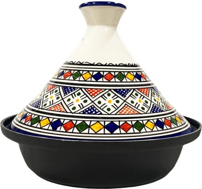 Cuilina fes Tajine Ø 30 cm - geschikt voor alle kookplaten, inclusief inductie - Aardewerk Schaal - Handgemaakt