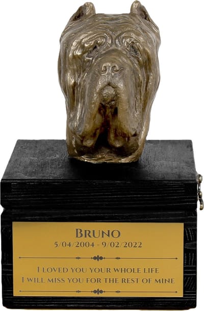 Urn hond met gravure en sculptuur van een Pharaoh Hound, handgemaakt.