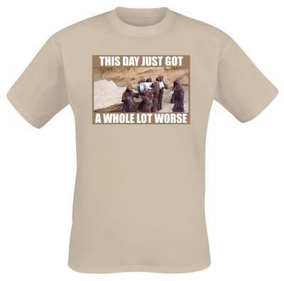 Star Wars - Disney T-shirt - This Day got Worse - M tot XXL - voor Mannen - zand