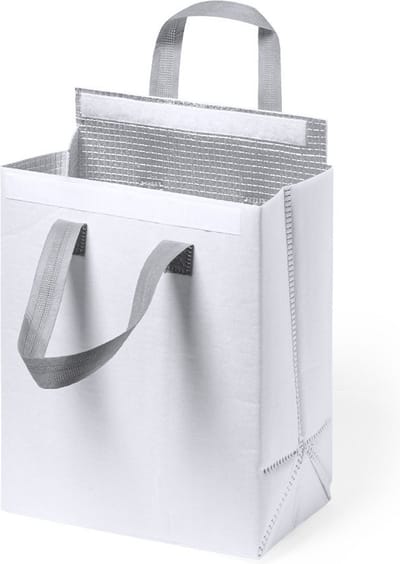 Koeltas - Lunchtas - Koeltasje lunch - Koelelementen - Isolatie - Volwassenen - Dames - Heren - Klittenbandsluiting - 23 x 29 cm - Kunststof - Aluminium - wit