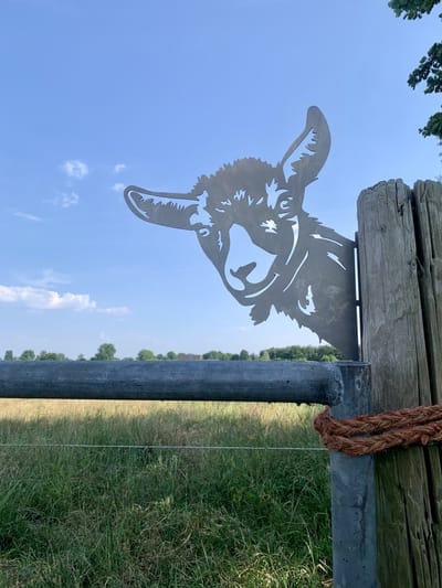 Metalen tuin decoratie - De Geit - Cortenstaal tuindecoratie