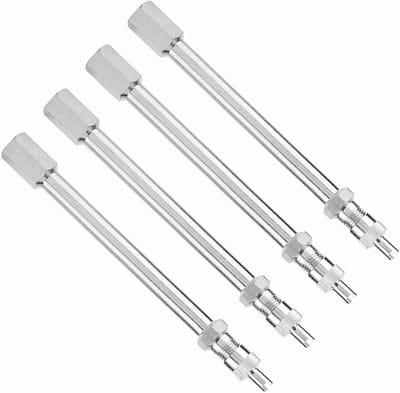 4-delige set van 100mm chroomkleurige verlengstangen voor vrachtwagenwielen en adapters