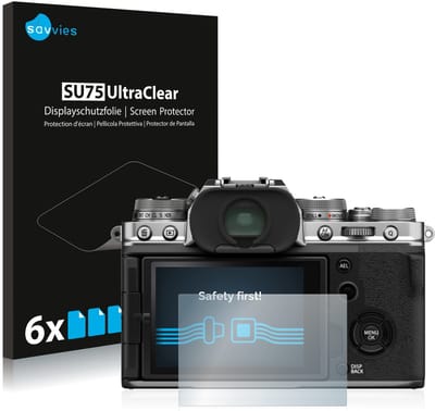 Savvies - Screenprotector voor Fujifilm X-T4 - Folie Beschermfolie transparant 6 Stuks