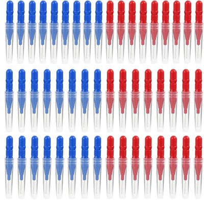 Tandheelkundige Borstels - Orale Floss - Mondhygiëne Verbeteren - Comfortabele Reiniging - 50 Stuks - Rood en Blauw