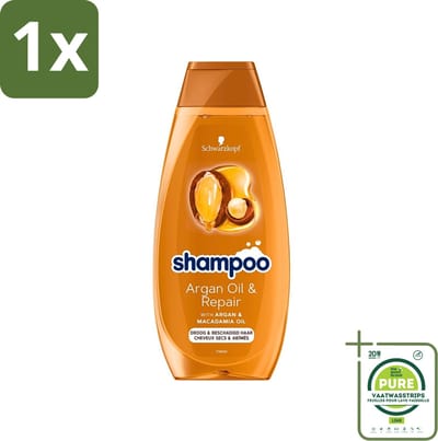 1 x Schwarzkopf - Shampoo Argan Oil & Repair - Voedt & Versterkt - 400 ml - Argan Oil Shampoo - Droog Haar Shampoo - Beschadigd Haar Shampoo - Haar Versterken - Haar Hydrateren