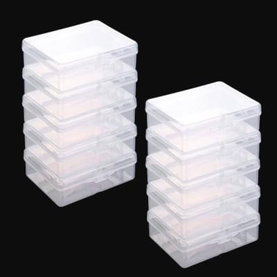 10 Stuks Transparante Speelkaartenboxen - Ideaal voor Organisatie van Kaarten en Kleine Voorwerpen