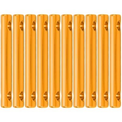 10 Pièces Alliage d'Aluminium Double Trou Stop-corde de Tente Ajusteur de Corde Tendeur de Corde de Tente Boucle Doré beige