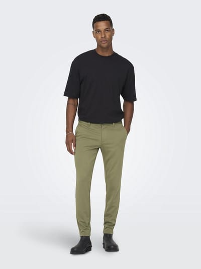 Only & Sons Heren Chino Broek ONSMARK slim Groen 30W / 30L Volwassenen