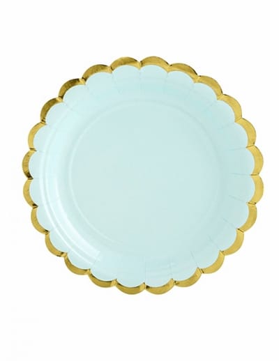 PartyDeco Borden Mint 18cm pk/6