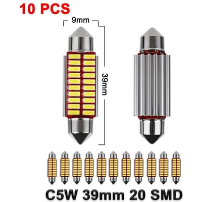 10 PCS C5W Festoon 31mm 36mm 39mm 41mm Ampoule LED CANBUS 12V 7000K Blanc Lumières Dôme Intérieur Voiture Lecture Plaque d'Immatriculation Coffre