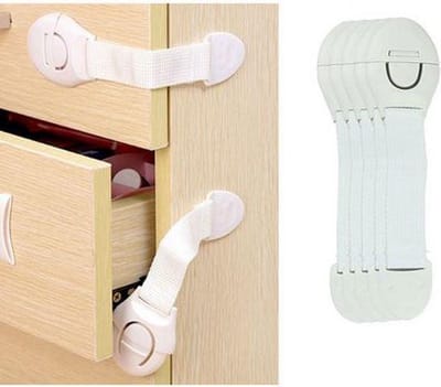 Kind Veiligheidsslot – Kinderslot Baby - Afsluiten van Kasten, Lades, Apparatuur en de oven – Drukslot – Kindslot – baby lock - 10 Stuks - KELERINO.