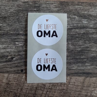 10 x Sticker - De Liefste Oma - Sluitsticker - Wensetiket - Oma - Moederdag - Verjaardag