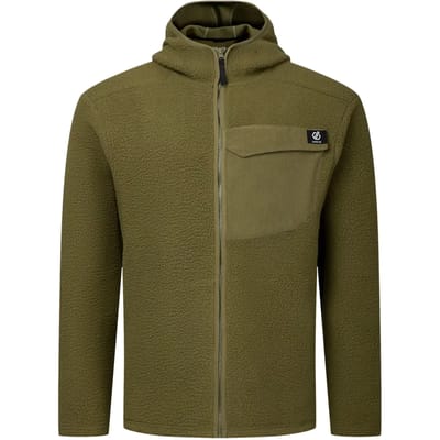 Dare2b Firn Hooded Borg Fleece Met Volledige Rits Groen M Man