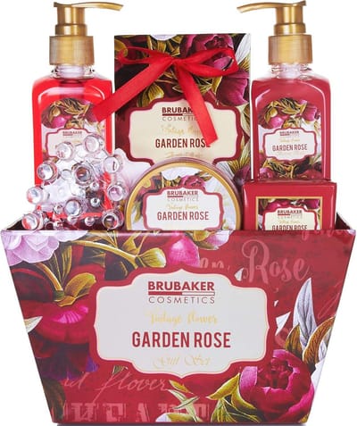 Bad en Body Set - Bloemige Roos en Violet Geur - 7 Stuks - Vintage Flower Cadeauset