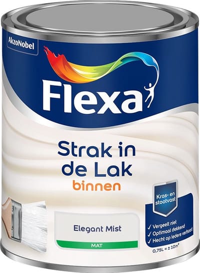 Flexa - Strak In De Lak Binnenlak Mat - Elegant Mist - Mengverf - 750 Ml