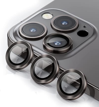 Magic Glass Box individuele ring Camera Lens Screen Protector - Screenprotector - Camera Protector Geschikt voor: iPhone 15 Pro & 15 Pro Max - Zwart