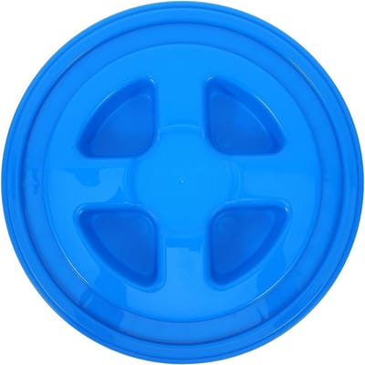 Emmerdeksel Schroefdop - Universeel Deksel - Opslag en Transport - Lekvrije Afdichting - 31x31 cm - Blauw