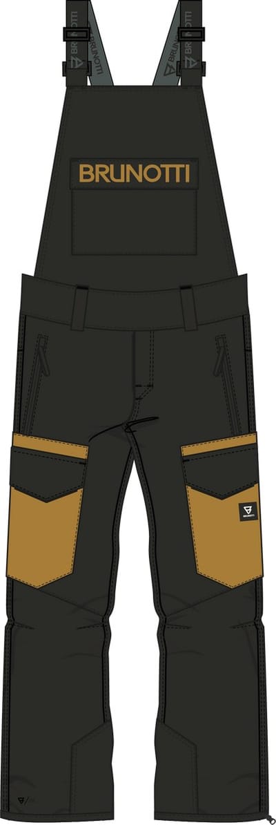 Brunotti Olly Jongens Bib Skibroek - Zwart - 128