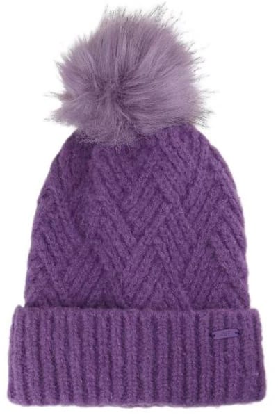 Meisjes Wintermuts met Pompon 4F F419 — Stijl en Comfort voor Koude Dagen — Universele Maat — Acryl — Trendy en Warme Accessoire — F419 Paars