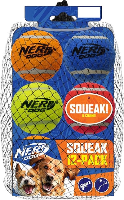 Hondenspeelgoed Cadeauset 12 Delen met Piepende Tennisballen