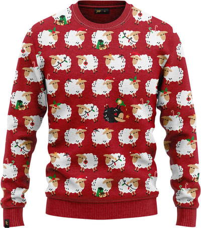 JAP Christmas Kersttrui (maat 4XL) - 100% Gerecycled - Kriebelt niet - Kerstcadeau volwassenen - Foute Kersttrui dames en heren XXXXL - 't Roode schaap (Princes Diana) - Rood