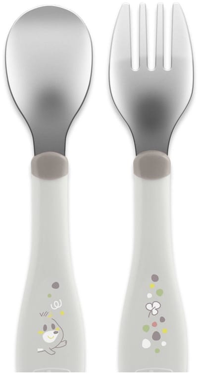 Chicco 00016102350000 peuterbestek Peuter bestekset Grijs Roestvrijstaal
