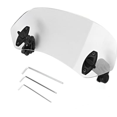 Universele Motorfiets Verstelbare Clip-On Windscherm Windgeleider Windscherm Accessoires wit