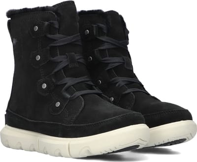 Sorel Explorer Next Joan Wp Veterboots - Laarzen Met Veters - Dames - Zwart - Maat 37,5