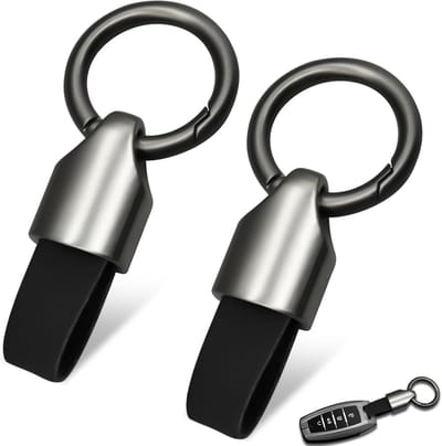 2-delige autosleutelhangerclip, lederen sleutelhanger sleutelhangers, sleutelhangers voor autosleutels, sleutelhangers met sleutelringen Zinklegering gesp, multifunctionele sleutelhangerringhouder