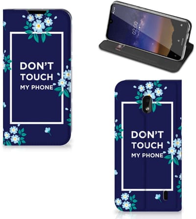 Nokia 2.2 Design Case Flowers Blue DTMP