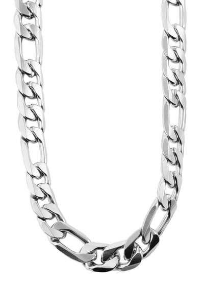 AKZENT Accent Unisex Ketting Maikaio Figaro ketting, roestvrij staal, zilverkleurig, lengte 45 - 80 cm