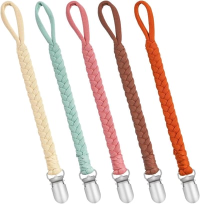 Fopspeenkettingen Baby - Speen Houders - Voorkom Verloren Spenen - 5 Stijlvolle Designs - 5 Stuks - Regenboog