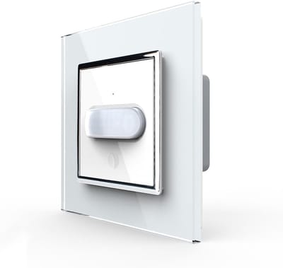 Inbouw Bewegingsmelder Sensor Schakelaar Glas Wit - Automatische PIR Sensor met Timer en Temperatuurfunctie