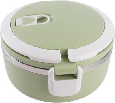 Thermos Lunchbox - Isolatie Box - Maaltijd Meenemen - Roestvrij Staal - 15x15x9cm - Groen